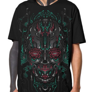 Plazmalab T-Shirt aus 100% Baumwolle 'BLOOM EYES" Black