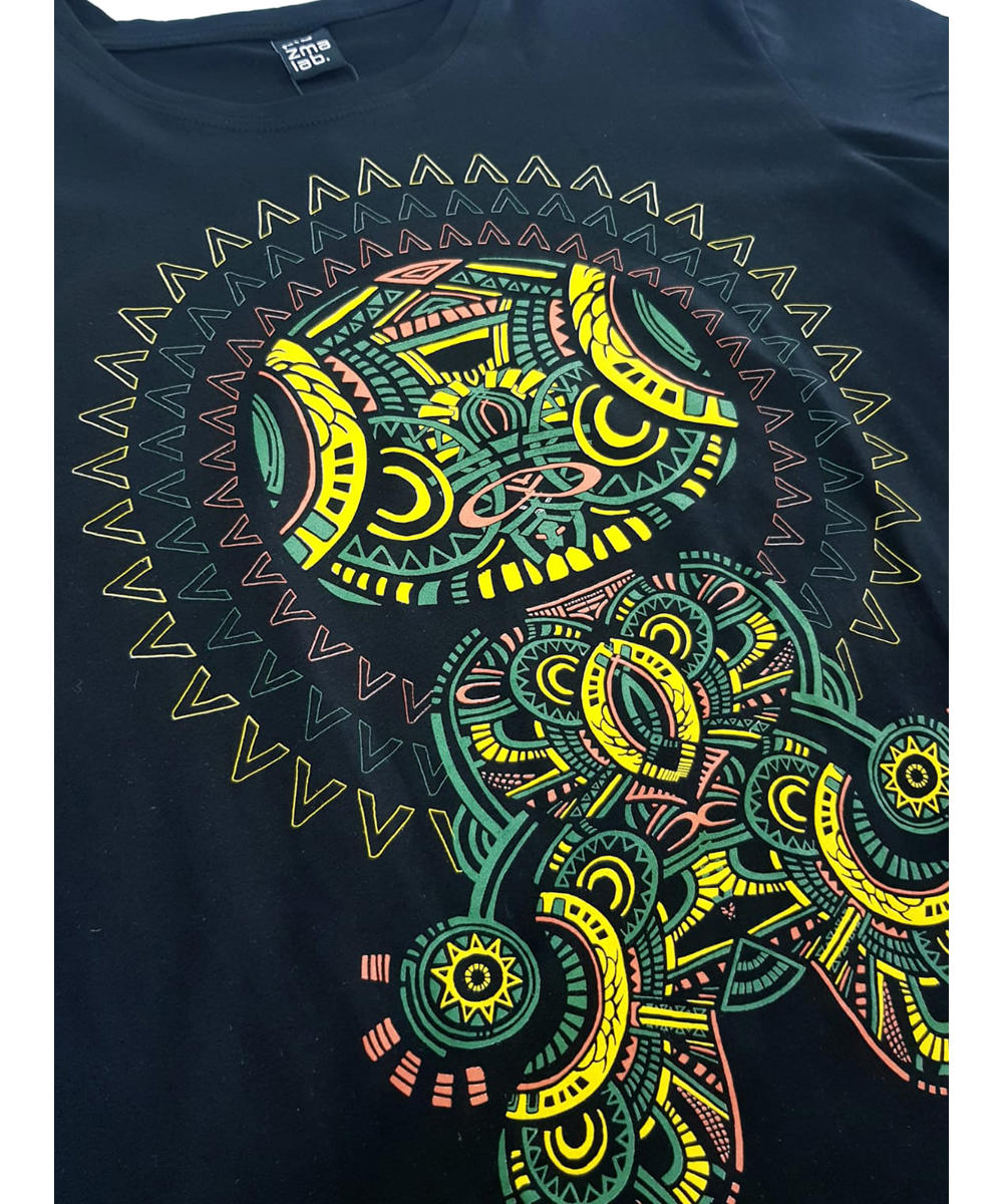 Plazmalab T-Shirt aus 100% Baumwolle "Dios De Los Plazmos" Black