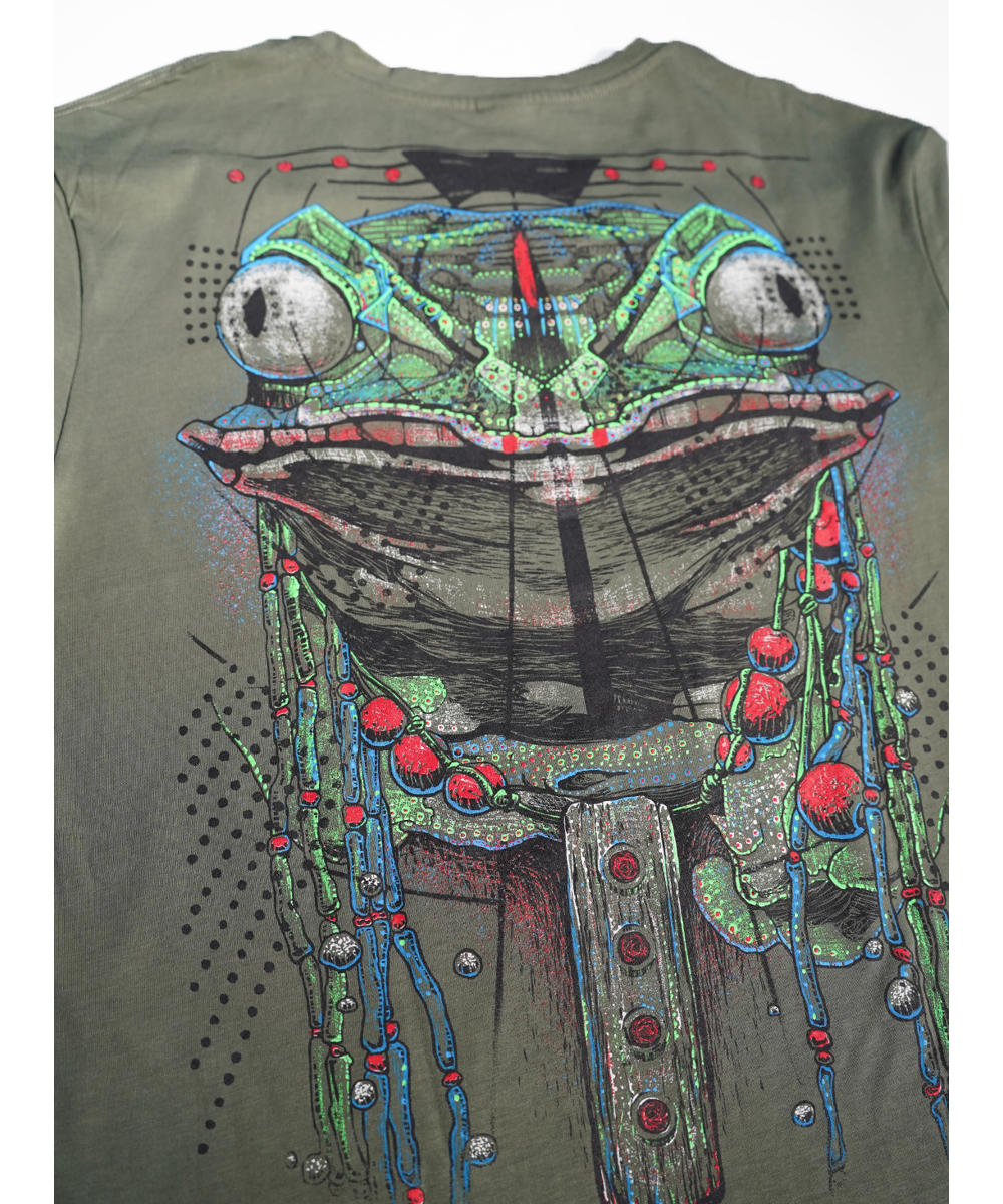 Plazmalab T-Shirt aus 100% Baumwolle "KAMBO" Olive - Image 4