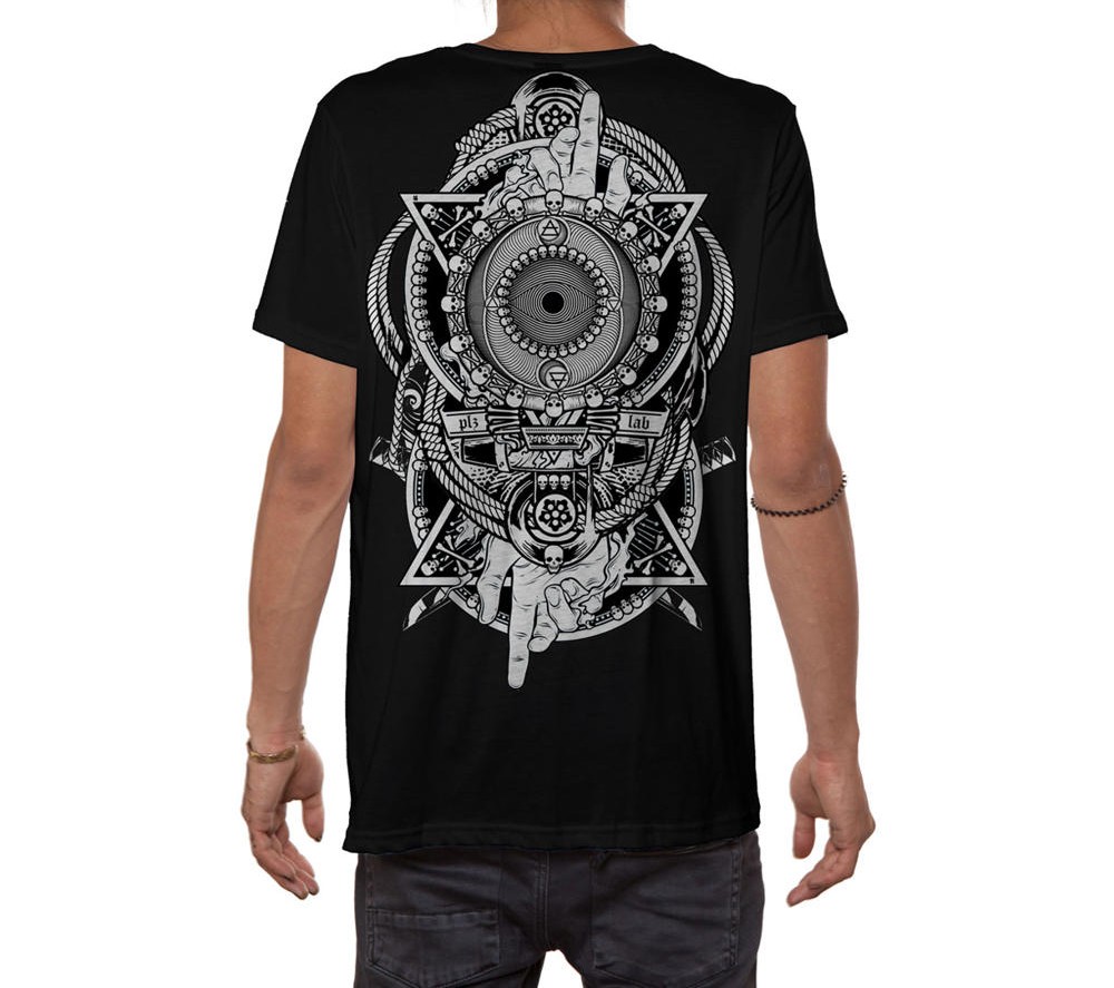 Plazmalab T-Shirt aus 100% Baumwolle "METAMORPHOSIS" Black - Image 3