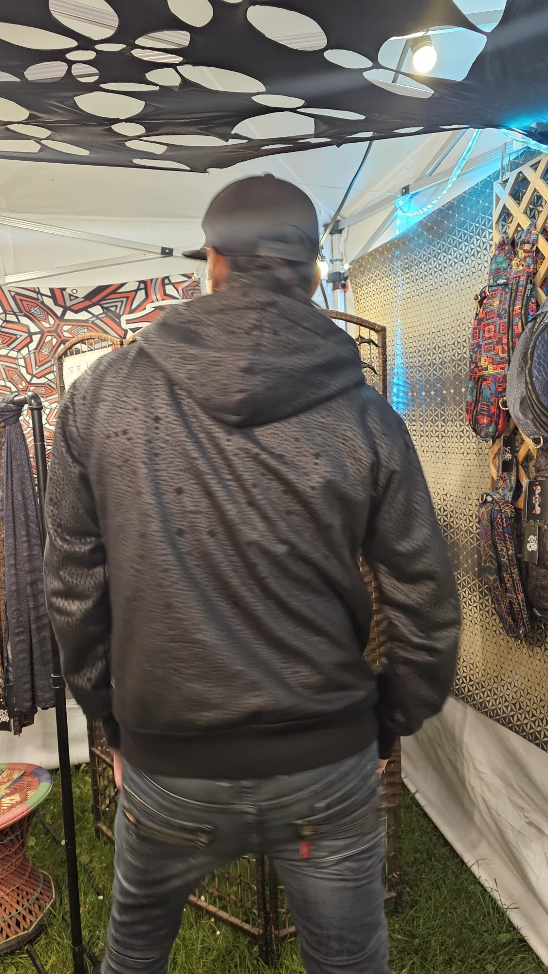 Full-Zip Fleece Hoody ''STEALTH FRACTAL'' - Image 3