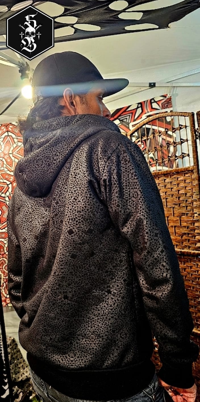 Full-Zip Fleece Hoody ''STEALTH FRACTAL'' - Image 2